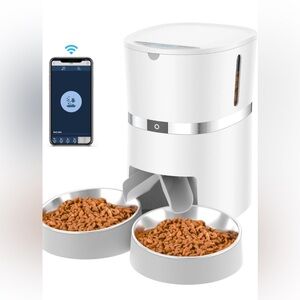 WellToBe Automatic Cat Feeder WiFi Pet Dispenser App Control for Cat & Dog
